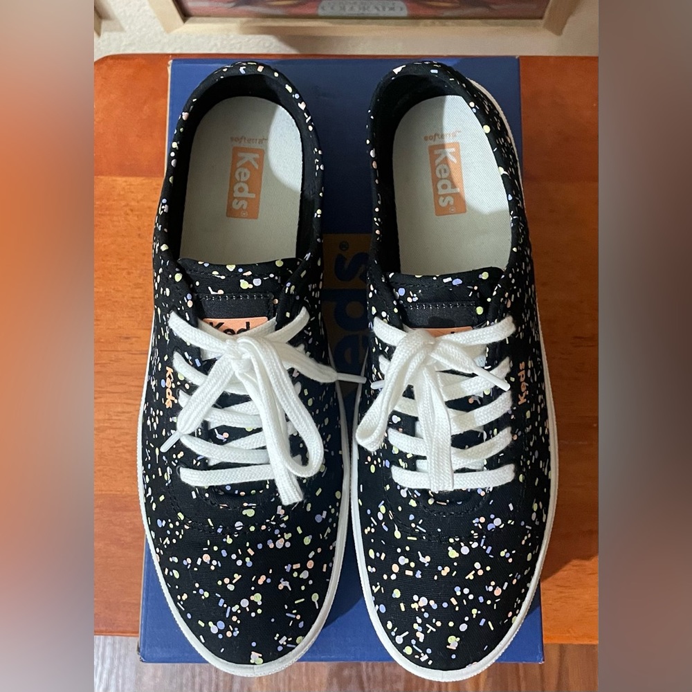 Keds Women's Black Sneakers with Multicolor Speckles
